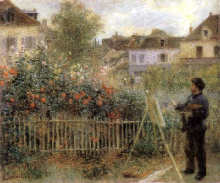 Pierre-Auguste Renoir Monet Painting in His Garden Argenteuil Germany oil painting art